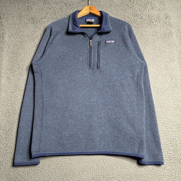 Patagonia 1/4 Zip Fleece Better Sweater Mens Medium Blue Casual Active Outdoor - Picture 1 of 13